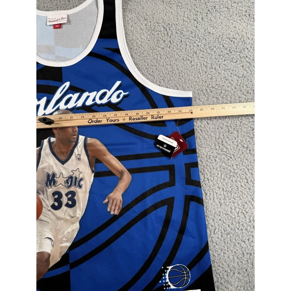 Mitchell‎ & Ness Grant Hill Jersey Men's XL Blue Orlando Magic Sublimated AOP